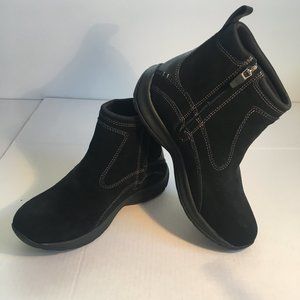 Lands' End Black Suede Bootie
